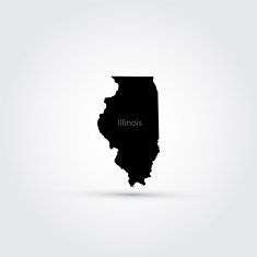 Map of the U S state Illinois