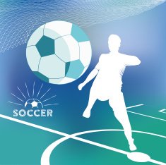 line art soccer illustration