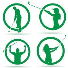 Vector silhouettes of golf N39