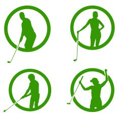 Vector silhouettes of golf N41