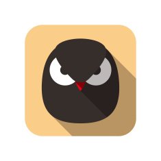 owl bird flat icon series N4