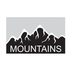 Mountains vector logo