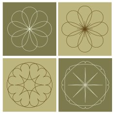 outline hipster pattern emblems