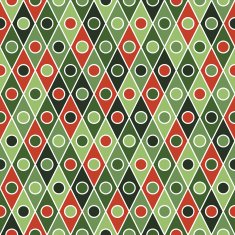 Retro seamless pattern with colorful rhombuses and circles