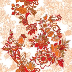 Seamless Pattern with floral ornament N200