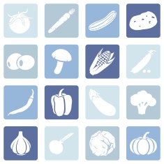Vector Set of Vegetables Icons N18