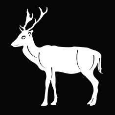 Silhouette deer N3