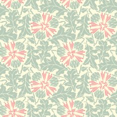 turquoise floral seamless pattern