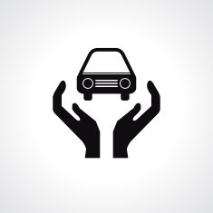 Hands and car symbol N2