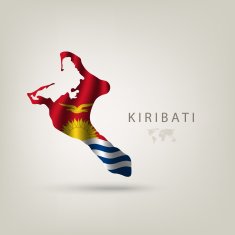 Flag of KIRIBATI as a country with shadow N2
