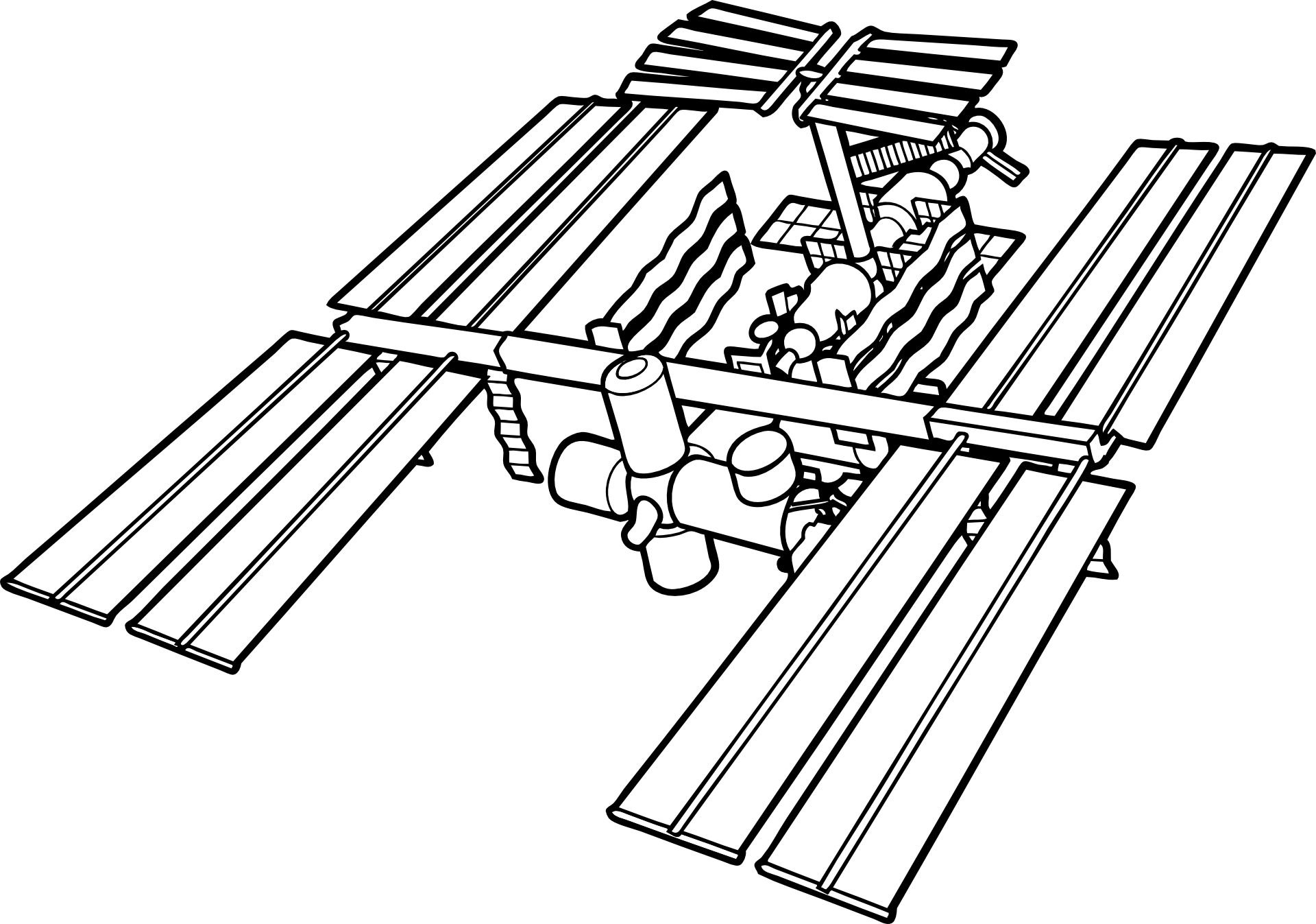 Drawing space station free image download