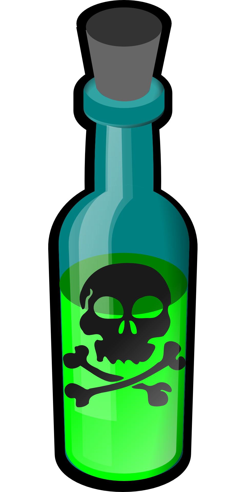 Bottle of toxic poison drawing free image download