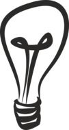 light bulbs in black as a drawing