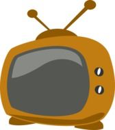 clipart of vintage television