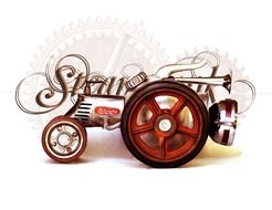 tractor vehicle steam darwing