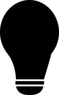 black light bulb on white background