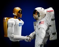 astronaut and robonaut