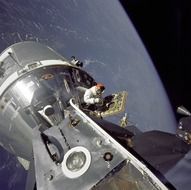 astronaut at the space station Apollo 9