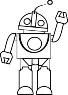 drawing of a robot on a white background