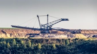 excavators mine brown coal