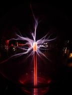 plasma lamp discharge in darkness