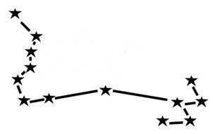 Black and white clipart of polaris