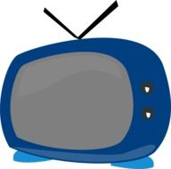 drawing of a small tv with antenna