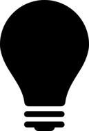 lightbulb black symbol drawing