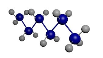 hexane molecule, 3d render