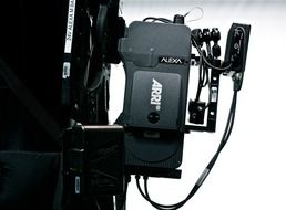 digital video camera close-up on blurred background