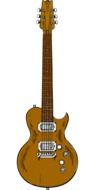 brown guitar on white background
