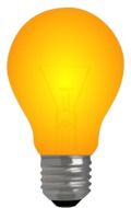 pear shaped yellow lamp