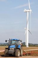 wind turbine power and tractor