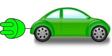 painted green car with a power outlet