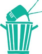 clipart of garbage electronics trash icon