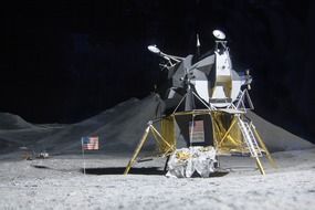 spaceship on the moon