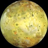 io, jupiter satellite at space