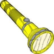 yellow flashlight drawing