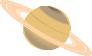 big saturn planet drawing