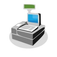 Clip art of document printer icon