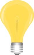 orange light bulb as a drawing