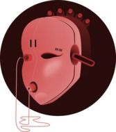 head face electronics robot drawing