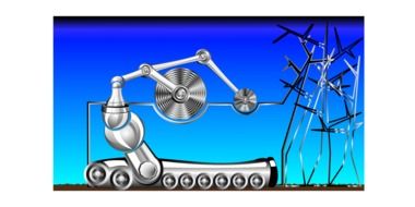 Clipart of Big machine robot