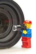 photographer lego man toy