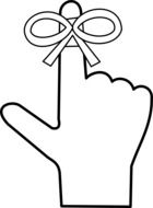 Clipart of injury on a finger
