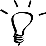 idea bright light drawing