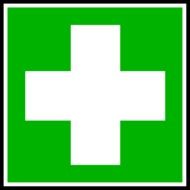 first aid medical care sign