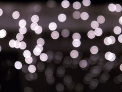 Blurred white christmas lights