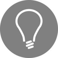 Grey icon of idea