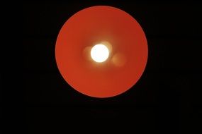bulb on a red background
